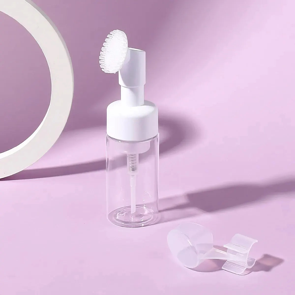 Facial Cleanser Mousse Foam Gel Head Wash Brush Foam Bottle Pressure Cleansing Foaming Soap Pump Dispenser
