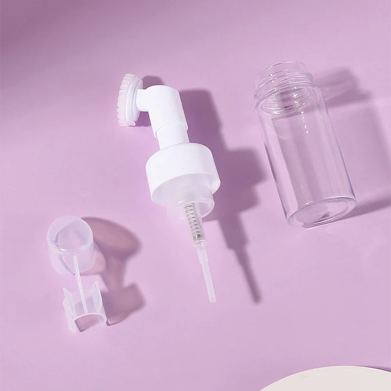 Facial Cleanser Mousse Foam Gel Head Wash Brush Foam Bottle Pressure Cleansing Foaming Soap Pump Dispenser